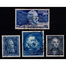 1949-1951-1952-1953 - Vesttyskland - Lot med bedre mærker - Frimærke - Stemplet.